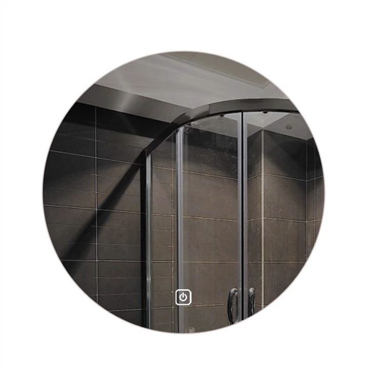 Modern Round Metal Frame Mirror